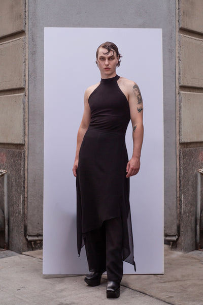 Shaper halter top, halter top, spandex halter top, men's halter top, genderless halter top, stretch halter top, men's stretch halter top