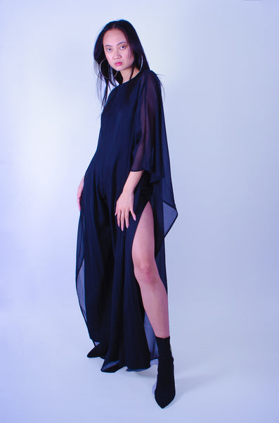 modern jumpsuit, modern women's jumpsuit, comfortable women's jumpsuit, women's jumpsuit, unique design jumpsuit, different jumpsuit, designer women's jumpsuit, new york women's fashion, brooklyn women's fashion, brooklyn designer, local designer, black jumpsuit for women, sheer jumpsuit, sexy jumpsuit