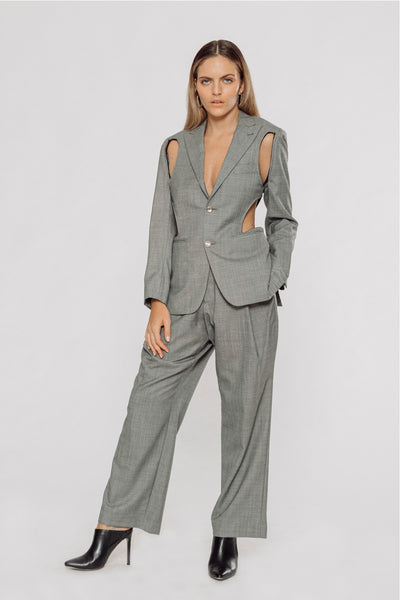 cut out blazer, cut-out blazer, cut out women's blazer, women's blazer, satin women's blazer, satin blazer, black satin blazer, women's black satin blazer, alexander mc queen blazer, designer blazer, sexy blazer, tuxedo jacket, tuxedo blazer, tuxedo jacket in black satin, tuxedo blazer in black satin, cut off sides blazer