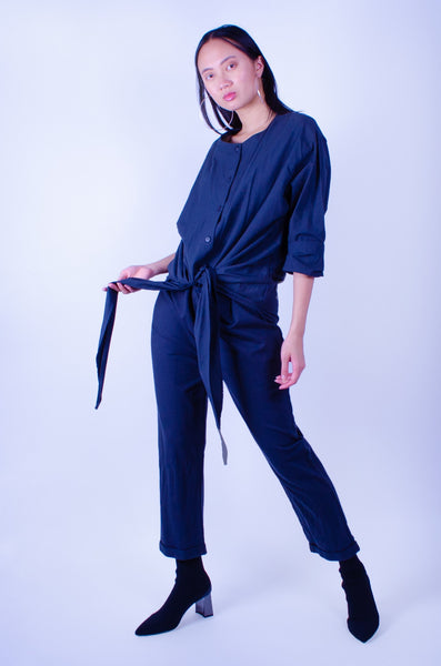 women's jumpsuit, genderless jumpsuit, cotton jumpsuit, button down jumpsuit, jumpsuit