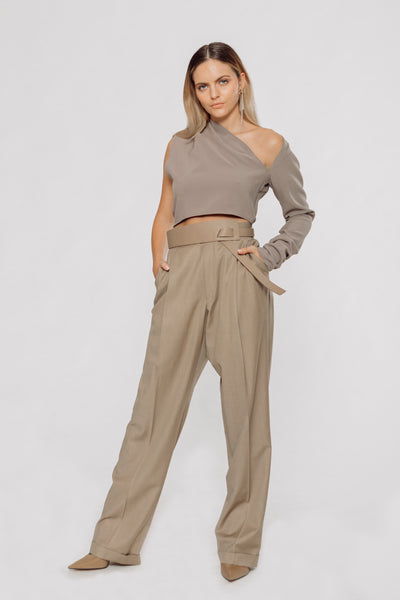 one shoulder top, one shoulder women's top, ruched asymmetrical top, one shoulder crop top, one shoulder long sleeve top