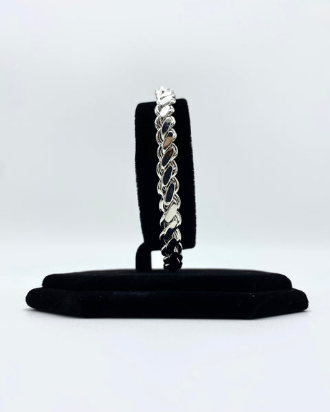 sterling silver metal knot cuff bracelet