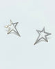 24K WHITE GOLD STAR EARRINGS