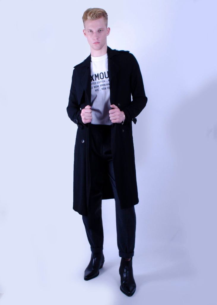 black trench coat, cotton trench coat, all year round trench coat, basic trench coat, black cotton trench coat, women's trench coat, men's trench coat, unisex trench coat, genderless trench coat, 