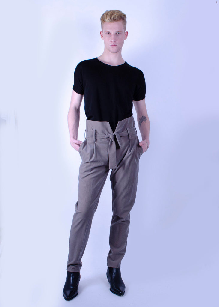 high waist pants, high waisted pants, wrapping pants, wrapping waist pants, 80's men's pants , modern men's pants