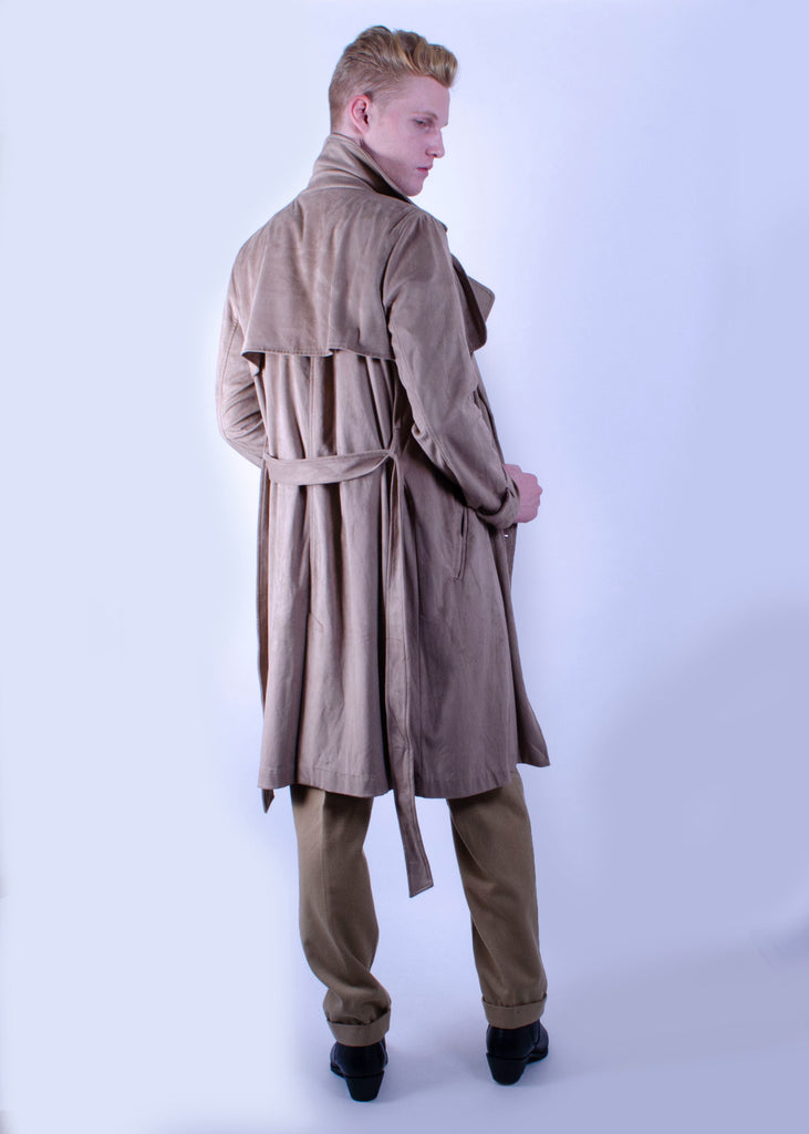 men's trench coat, suede men's trench coat, trench coat, suede trench coat, nude trench coat, nude trench coat for men, designer men's trench coat