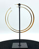 Asymmetrical Maxi hoop earrings Made in high-quality stainless steel and 14K karat gold-dipped..jpeg