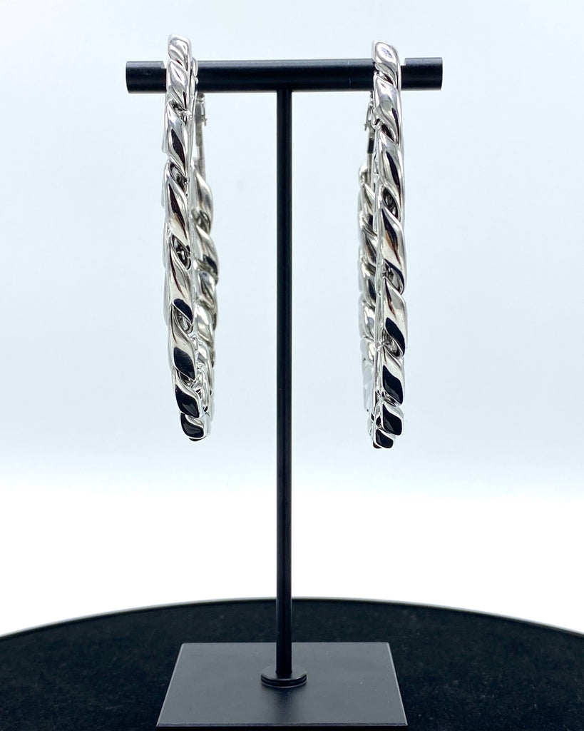 Chunky metal chain earrings