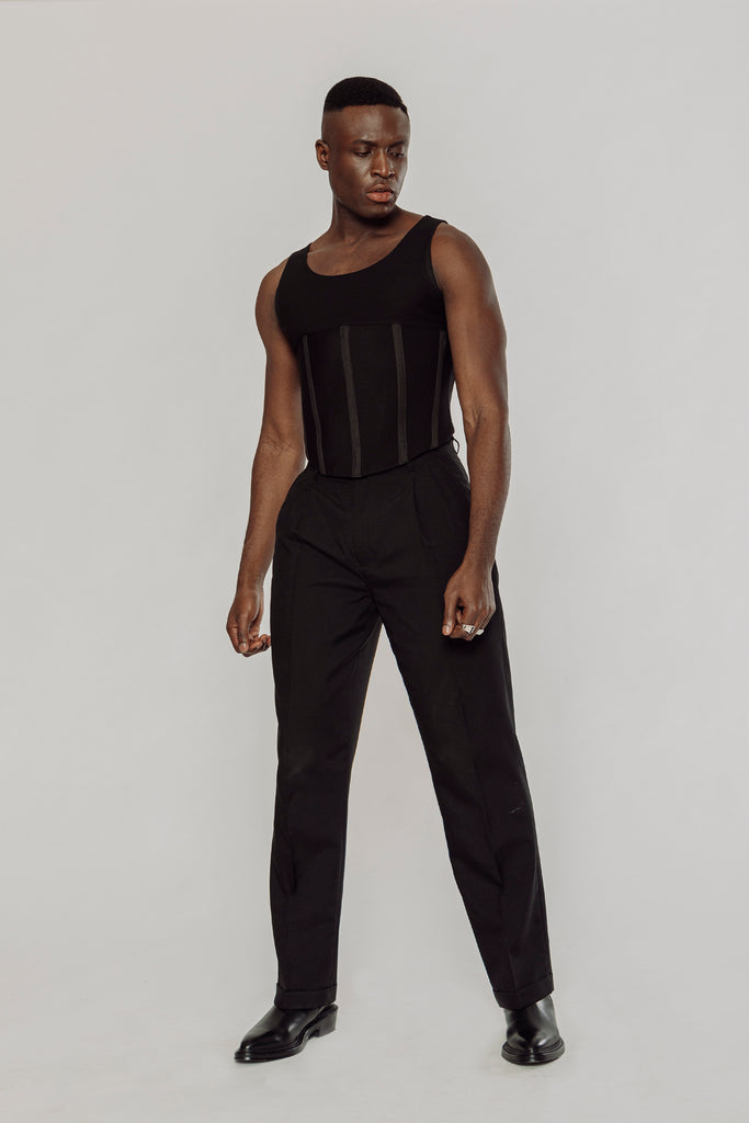 mens high waisted dress pants The identity of BLUGIALLO tailoring: The trouser - Blugiallo leg trousers in Asami apricot High Waisted Dress Pants with