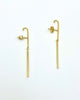 18K GOLD PLATED BRASS METAL BAR DANGLE EARRINGS