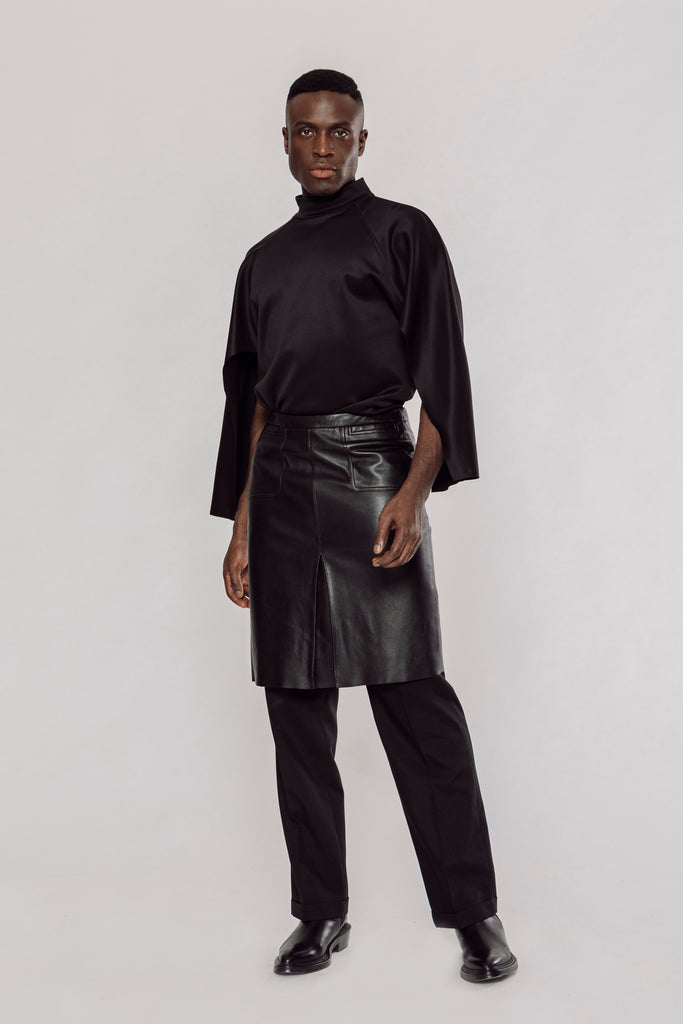 men's leather skirt, leather skirt, women's leather skirt, a line leather skirt, genderless leather skirt, high waisted leather skirt, black leather skirt, oversized leather skirt, leather, black leather