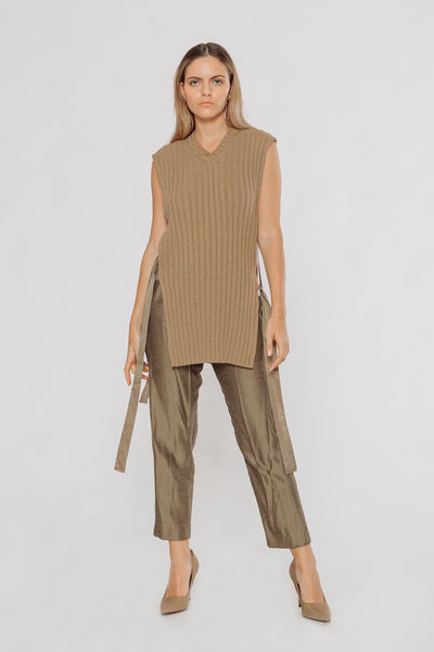 Side cheap tie sweater