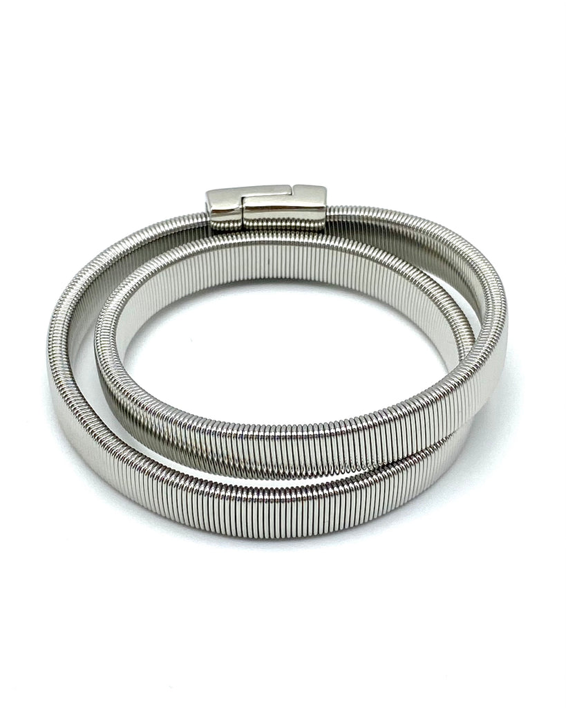 silver metal wrap magnetic bracelet