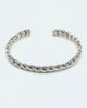 sterling silver metal knot cuff bracelet
