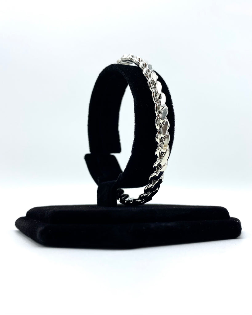 sterling silver metal knot cuff bracelet